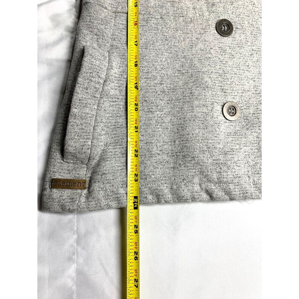 Element Sweatshirt Pea Coat Double Breasted Womens XL Gray Streetwear Skater - Picture 5 of 9